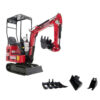 HZC Power SBKB765K minigrävmaskin, bensin, 866 kg, smal + tak